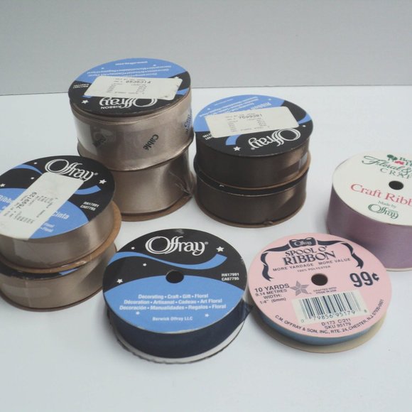 Berwick Offray Office 9 Roll Lot Of Offray Craft Ribbon New Partial